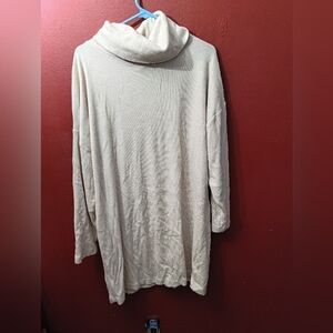 Time and Tru Cream Cowl Neck Sweater